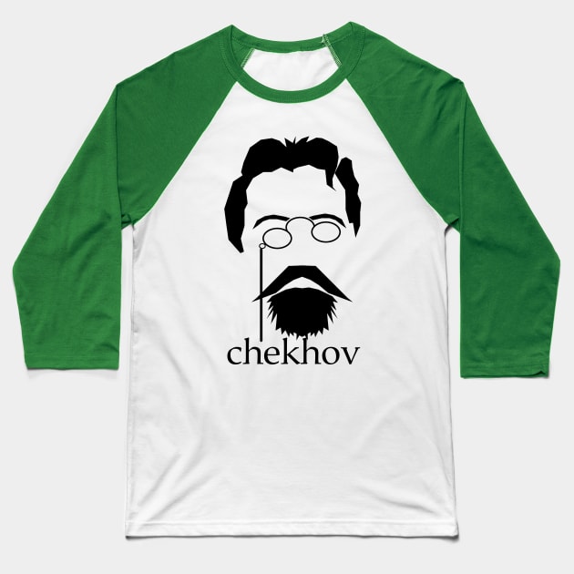 Anton Chekhov Baseball T-Shirt by Historia